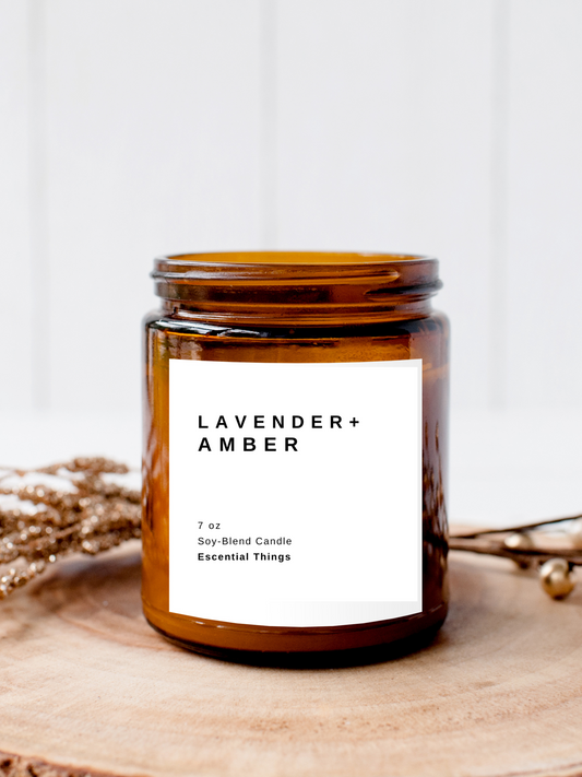 Lavender + Amber Candle